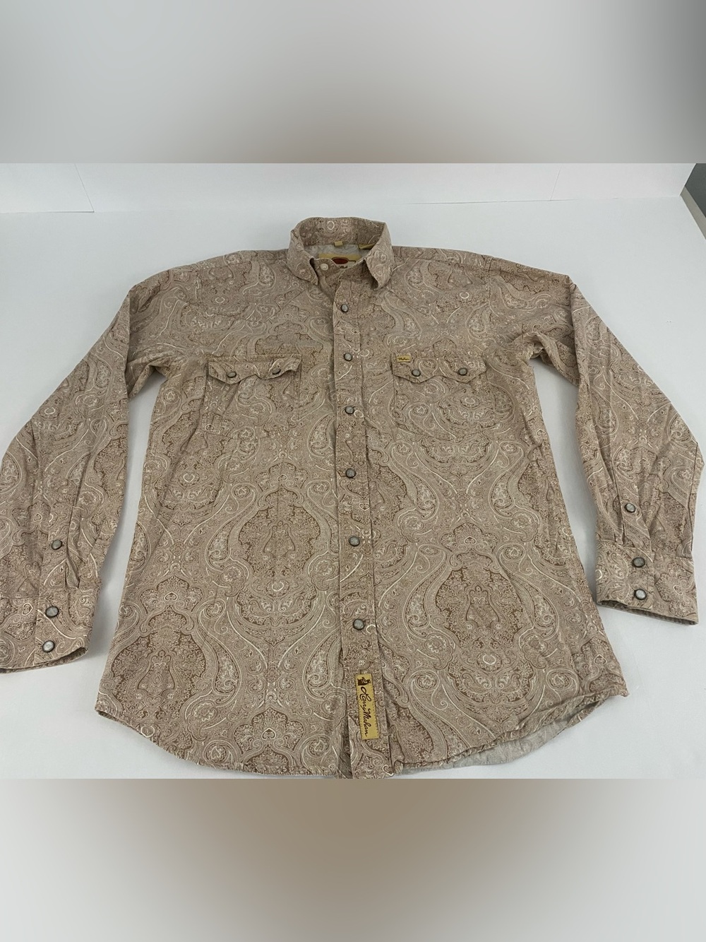 Larry Mahan Paisley Pearl Snap Western Shirt Small